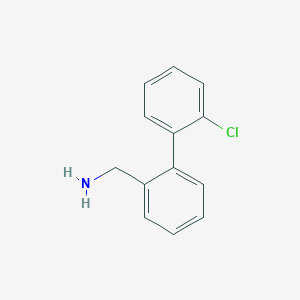 molecular formula C13H12ClN B1636553 [2-(2-Chlorophenyl)phenyl]methanamine 