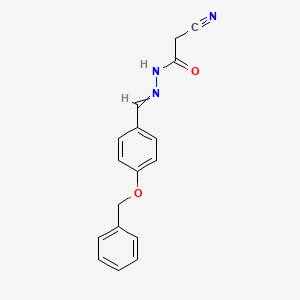 molecular formula C17H15N3O2 B1636571 N'-{[4-(benzyloxy)phenyl]methylene}-2-cyanoacetohydrazide 