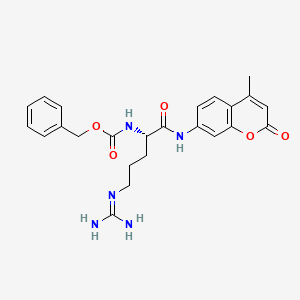 benzyl N-[(2S)-5-(diaminomethylideneamino)-1-[(4-methyl-2-oxochromen-7-yl)amino]-1-oxopentan-2-yl]carbamate
