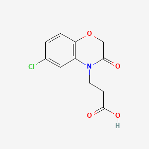 3-(6-Chloro-3-oxo-2,3-dihydro-benzo[1,4]oxazin-4-yl)-propionic acid