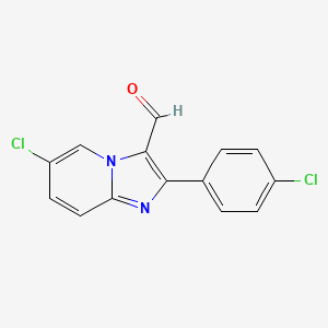 6-Chloro-2-(4-chlorophenyl)imidazo[1,2-a]pyridine-3-carbaldehyde