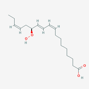 molecular formula C18H30O4 B163665 (9Z,11E,13S,15Z)-13-hydroperoxyoctadeca-9,11,15-trienoic acid CAS No. 67597-26-6