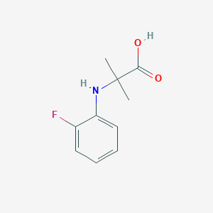 molecular formula C10H12FNO2 B1636660 2-(2-Fluoroanilino)-2-methylpropanoic acid 