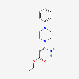 Ethyl 3-amino-3-(4-phenylpiperazin-1-yl)prop-2-enoate