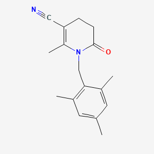 1-(Mesitylmethyl)-2-methyl-6-oxo-1,4,5,6-tetrahydro-3-pyridinecarbonitrile