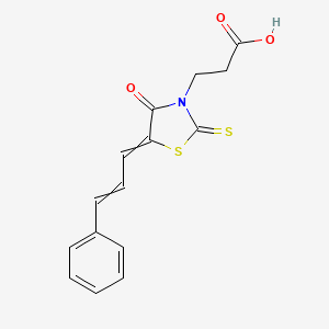 3-(5-cinnamylidene-4-oxo-2-sulfanylidene-1,3-thiazolidin-3-yl)propanoic Acid