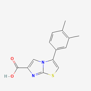 molecular formula C14H12N2O2S B1636713 3-(3,4-Dimethylphenyl)imidazo[2,1-b][1,3]thiazole-6-carboxylic acid 
