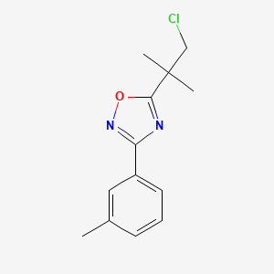 molecular formula C13H15ClN2O B1636732 5-(2-Chloro-1,1-dimethylethyl)-3-(3-methylphenyl)-1,2,4-oxadiazole CAS No. 680216-08-4