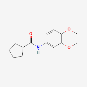 N-(2,3-dihydro-1,4-benzodioxin-6-yl)cyclopentanecarboxamide