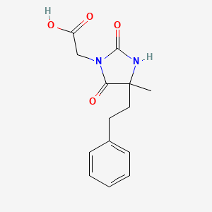 [4-Methyl-2,5-dioxo-4-(2-phenylethyl)imidazolidin-1-yl]acetic acid