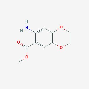 molecular formula C10H11NO4 B1636799 Methyl 7-amino-2,3-dihydrobenzo[b][1,4]dioxine-6-carboxylate CAS No. 20197-76-6