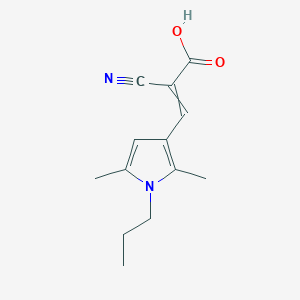 molecular formula C13H16N2O2 B1636874 2-Cyano-3-(2,5-dimethyl-1-propylpyrrol-3-yl)prop-2-enoic acid 