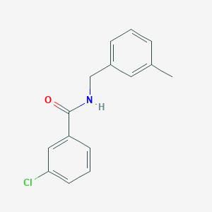 molecular formula C15H14ClNO B1636883 3-chloro-N-(3-methylbenzyl)benzamide 