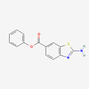 molecular formula C14H10N2O2S B1636890 Phenyl 2-aminobenzo[d]thiazole-6-carboxylate 