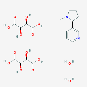 molecular formula C10H14N2. 2C4H6O6<br>C18H30N2O14 B016369 酒石酸尼古丁 CAS No. 6019-06-3