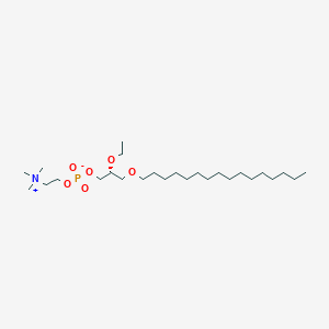 molecular formula C26H56NO6P B163692 1-O-Hexadecyl-2-O-ethyl-SN-glycero-3-phosphorylcholine CAS No. 78858-42-1