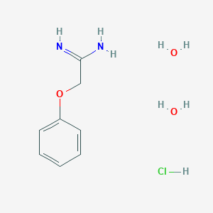 molecular formula C8H15ClN2O3 B1636933 2-phenoxyethanimidamide Dihydrate Hydrochloride 