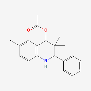 molecular formula C20H23NO2 B1636943 (3,3,6-trimethyl-2-phenyl-2,4-dihydro-1H-quinolin-4-yl) acetate 