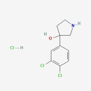 molecular formula C10H12Cl3NO B1636949 3-(3,4-Dichlorophenyl)-3-pyrrolidinol hydrochloride CAS No. 67466-49-3