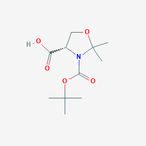 molecular formula C11H19NO5 B163695 (S)-3-(叔丁氧羰基)-2,2-二甲基恶唑烷-4-羧酸 CAS No. 139009-66-8