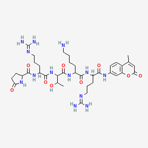molecular formula C37H57N13O9 B1636975 Pyr-Arg-Thr-Lys-Arg-AMC CAS No. 155575-02-3
