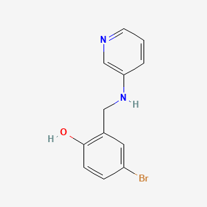 molecular formula C12H11BrN2O B1636992 4-Bromo-2-(pyridin-3-ylaminomethyl)-phenol 