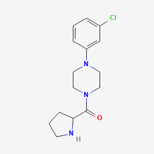 molecular formula C15H20ClN3O B1637021 [4-(3-Chlorophenyl)piperazin-1-yl]-pyrrolidin-2-ylmethanone 