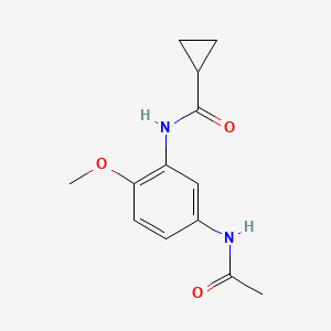molecular formula C13H16N2O3 B1637025 N-(5-acetamido-2-methoxyphenyl)cyclopropanecarboxamide 