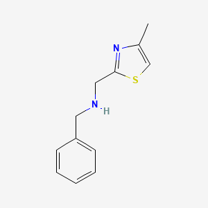 molecular formula C12H14N2S B1637028 Benzyl-(4-methyl-thiazol-2-ylmethyl)-amine CAS No. 886505-98-2