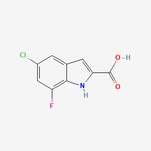 molecular formula C9H5ClFNO2 B1637040 5-クロロ-7-フルオロ-1H-インドール-2-カルボン酸 CAS No. 383132-37-4