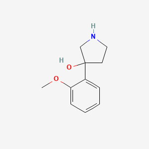 molecular formula C11H15NO2 B1637044 3-(2-Methoxyphenyl)pyrrolidin-3-ol 