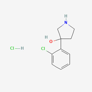 molecular formula C10H13Cl2NO B1637045 3-(o-Chlorophenyl)-3-pyrrolidinol hydrochloride CAS No. 67466-39-1