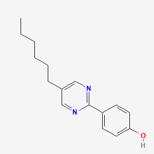 molecular formula C16H20N2O B1637047 4-(5-Hexyl-2-pyrimidinyl)phenol 