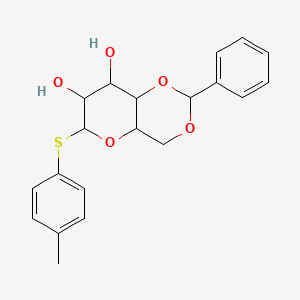 molecular formula C20H22O5S B1637111 6-(4-Methylphenyl)sulfanyl-2-phenyl-4,4a,6,7,8,8a-hexahydropyrano[3,2-d][1,3]dioxine-7,8-diol 