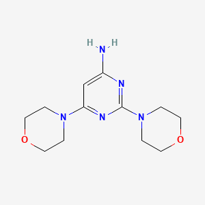 molecular formula C12H19N5O2 B1637114 2,6-Dimorpholino-pyrimidin-4-ylamine 
