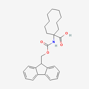 molecular formula C26H31NO4 B1637116 1-(9H-fluoren-9-ylmethoxycarbonylamino)cyclodecane-1-carboxylic Acid 