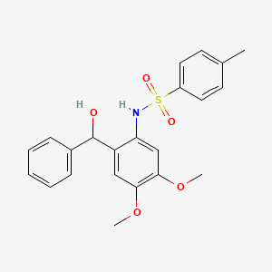 molecular formula C22H23NO5S B1637130 N-(2-(Hydroxy(phenyl)methyl)-4,5-dimethoxyphenyl)-4-methylbenzenesulfonamide 