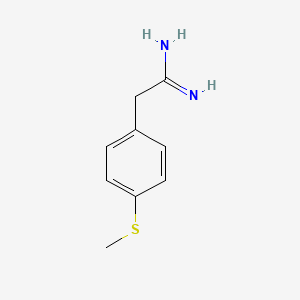 molecular formula C9H12N2S B1637136 2-(4-Methylsulfanylphenyl)ethanimidamide 