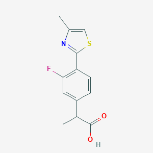 B163714 2-[4-(4-Methylthiazol-2-yl)-3-fluorophenyl]propanoic acid CAS No. 138568-70-4