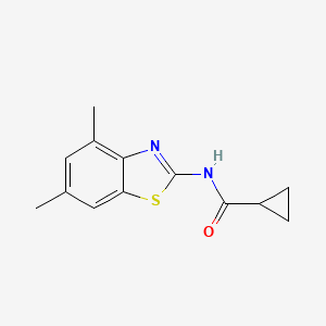 molecular formula C13H14N2OS B1637141 N-(4,6-dimethyl-1,3-benzothiazol-2-yl)cyclopropanecarboxamide 