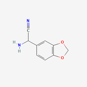 molecular formula C9H8N2O2 B1637142 Amino-1,3-benzodioxol-5-ylacetonitrile 