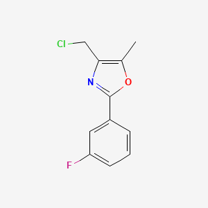 molecular formula C11H9ClFNO B1637146 4-(Chloromethyl)-2-(3-fluorophenyl)-5-methyl-1,3-oxazole CAS No. 884504-76-1