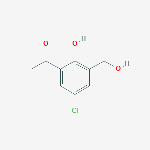 molecular formula C9H9ClO3 B1637151 1-(5-Chloro-2-hydroxy-3-(hydroxymethyl)phenyl)ethanone 