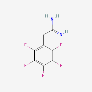 molecular formula C8H5F5N2 B1637153 2-(2,3,4,5,6-Pentafluorophenyl)ethanimidamide 