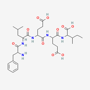 2-[[2-[[2-[[2-[(2-Amino-3-phenylpropanoyl)amino]-4-methylpentanoyl]amino]-4-carboxybutanoyl]amino]-4-carboxybutanoyl]amino]-3-methylpentanoic acid