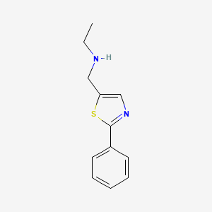 molecular formula C12H14N2S B1637162 Ethyl-(2-phenyl-thiazol-5-ylmethyl)-amine CAS No. 886494-12-8