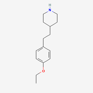 molecular formula C15H23NO B1637165 4-[2-(4-Ethoxyphenyl)ethyl]piperidine 