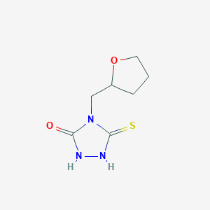 molecular formula C7H11N3O2S B1637169 5-mercapto-4-(tetrahydrofuran-2-ylmethyl)-4H-1,2,4-triazol-3-ol CAS No. 793678-88-3