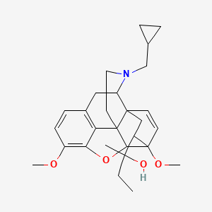 2-[5-(Cyclopropylmethyl)-11,15-dimethoxy-13-oxa-5-azahexacyclo[13.2.2.12,8.01,6.02,14.012,20]icosa-8(20),9,11,18-tetraen-16-yl]butan-2-ol