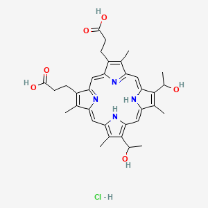 molecular formula C34H39ClN4O6 B1637183 Hematoporphyrin hydrochloride CAS No. 6033-50-7